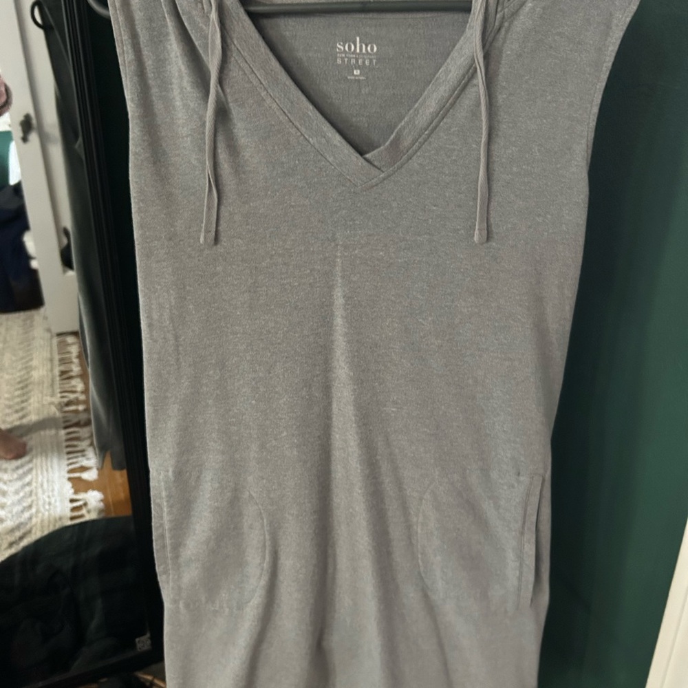 Soho Street Gray Hoodie Dress